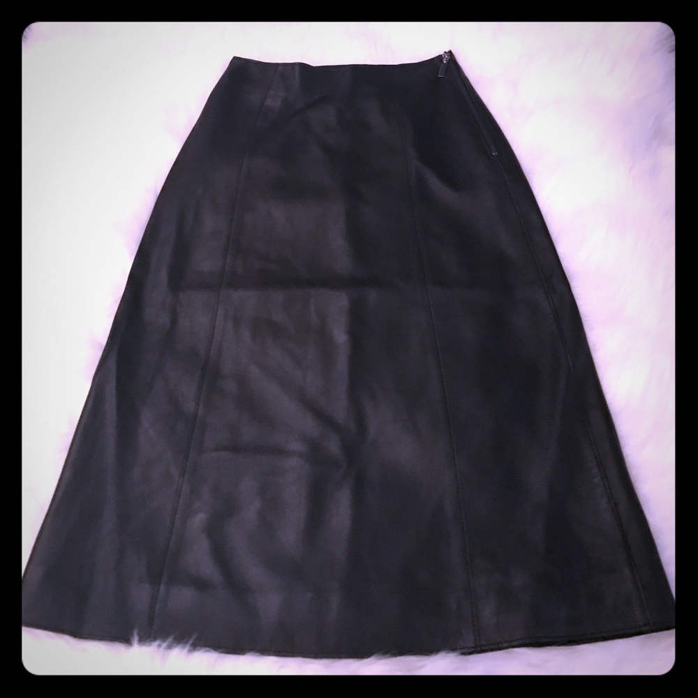 H&M Trend Leather Midi Skirt. NWT. Size 4US.