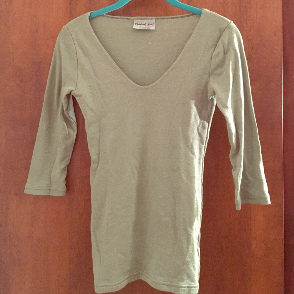 Green Sparkle 3/4 sleeve top