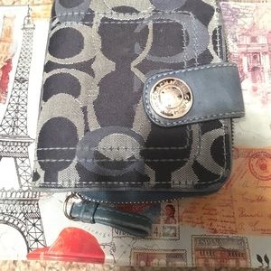 EUC Coach blue C wallet