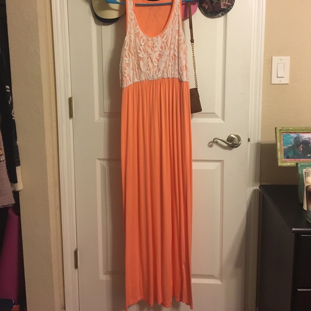 Peach Maxi dress!
