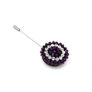 Purple Jeweled Lapel Pin