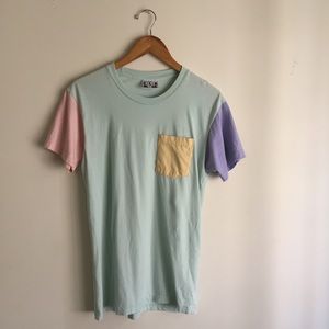 American Apparel ColorBlock Pocket Unisex T-Shirt