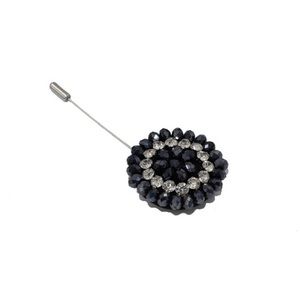 Black Jeweled Lapel Pin