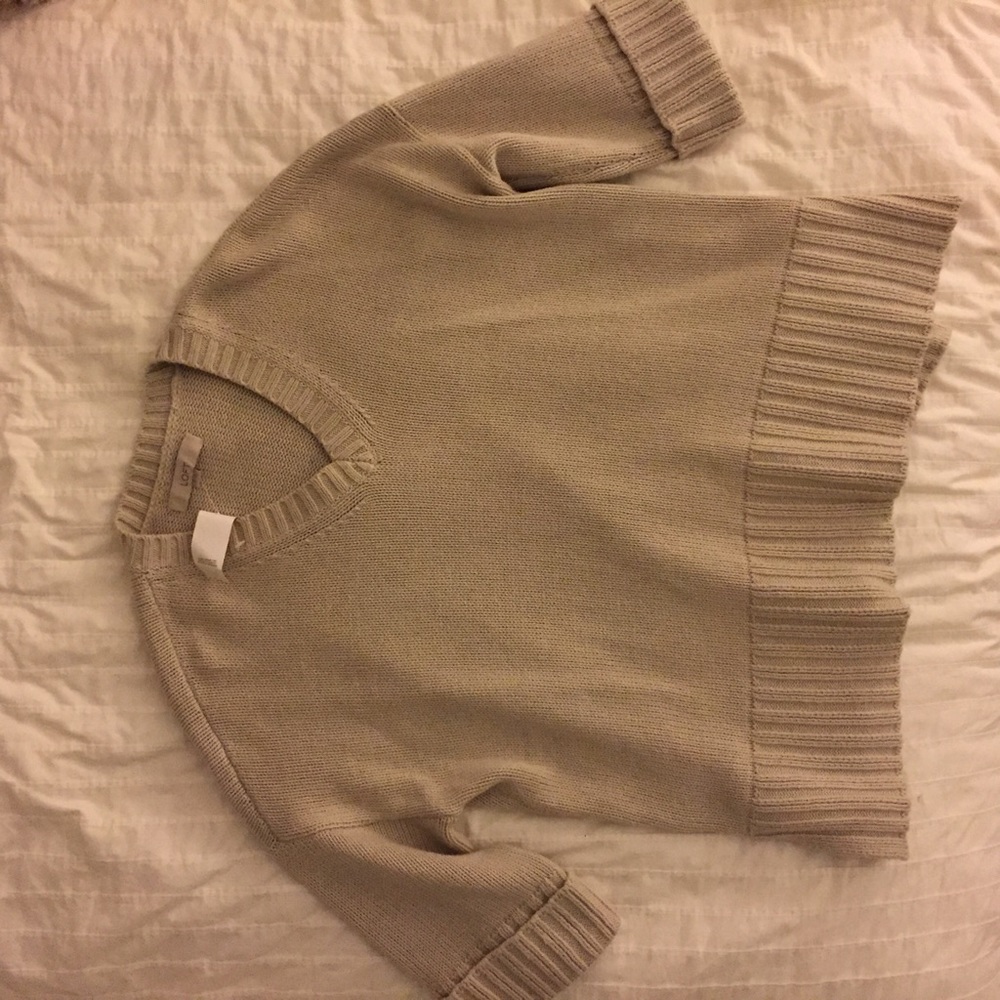 Cream crop sleep sweater