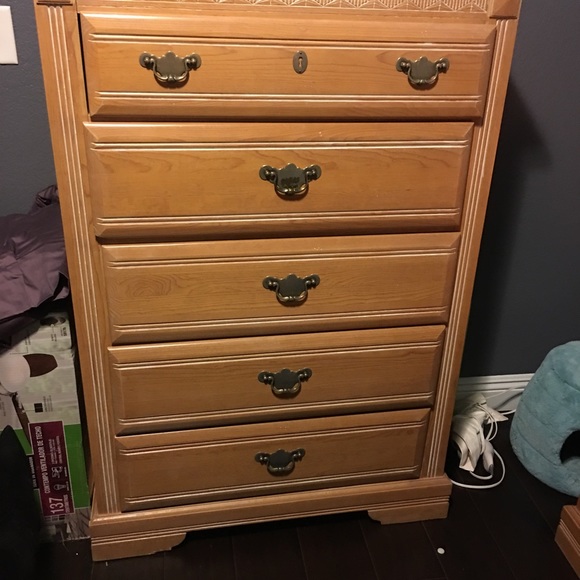 Bed frame end table and dresser