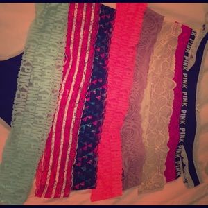 8 Mixed PINK/VS LACE thongs