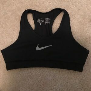 Black Nike sports bra