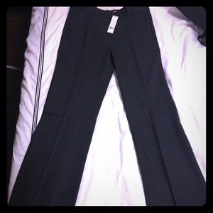 Theory Charcoal Grey Pinstripe Wool Pants size: 4