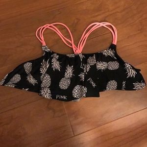 NWOT PINK Flounce Swim Top