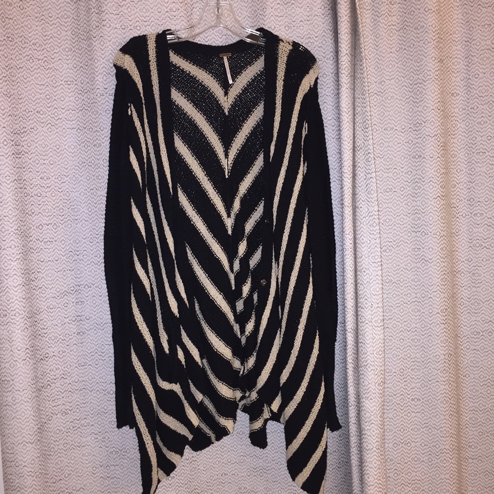 Black and white oversized cardigan