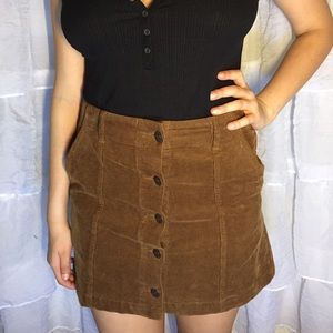 Forever 21 button up mini skirt