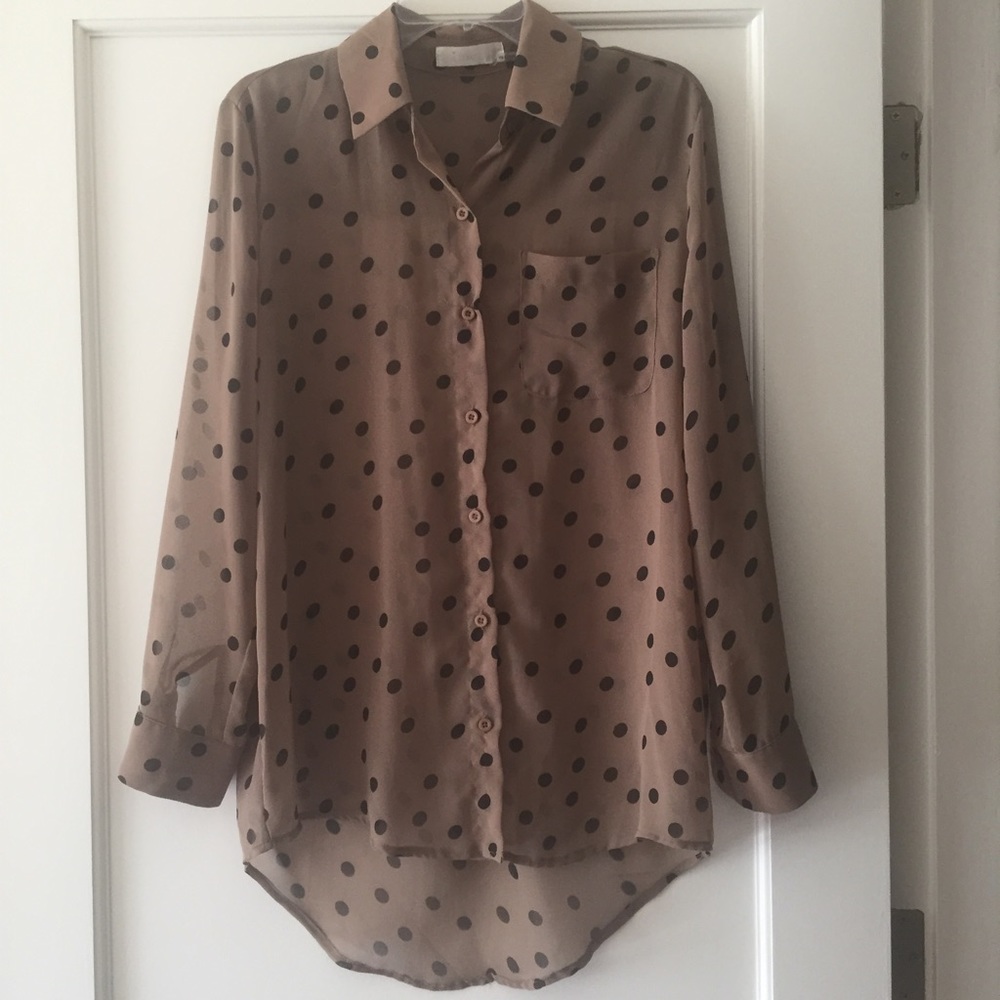Sheer polkadot blouse
