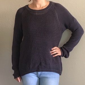 Forever 21 Charcoal gray knit woven sweater