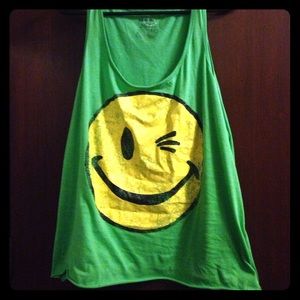 ⏰DONATING 7/24/17 Winking emoji/emoticon tank top⏰