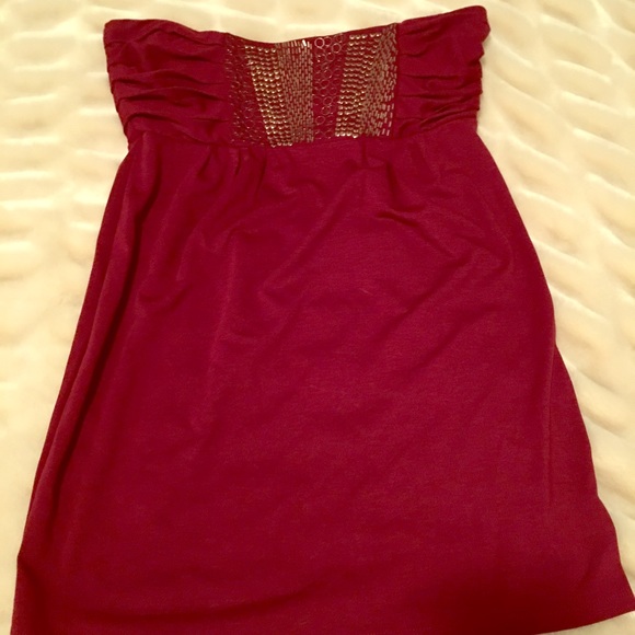 Maroon tube dress - Picture 1 of 3