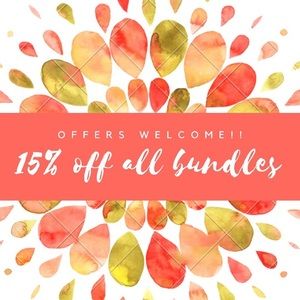 15% off all bundles!! 15% off all bundles!!