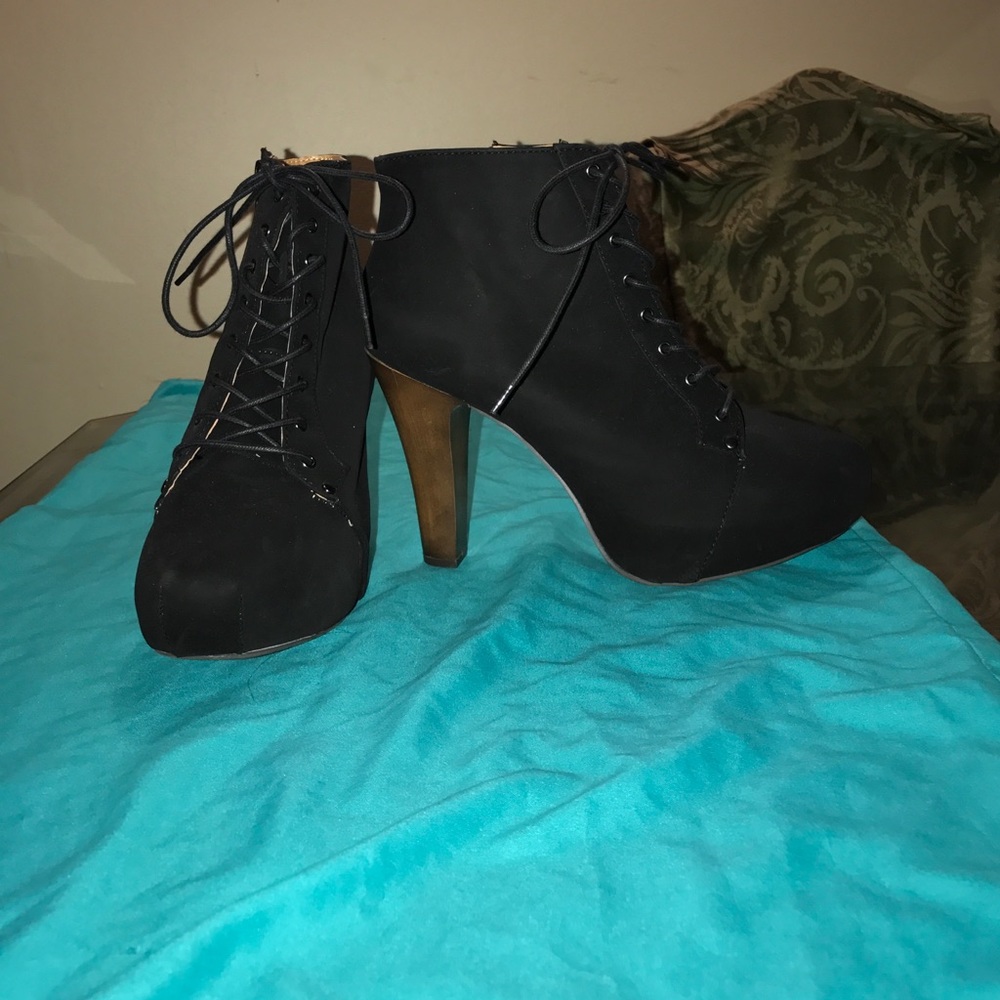 Lace up booties