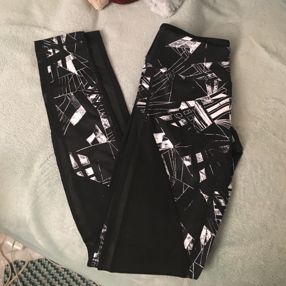 Black & White Zella Mesh Leggings