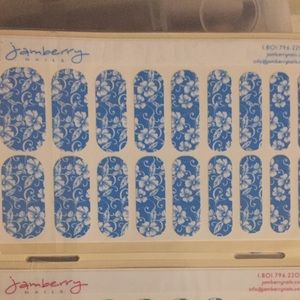 Retired Jamberry Wrap!  Blue Aloha Flower 🌺