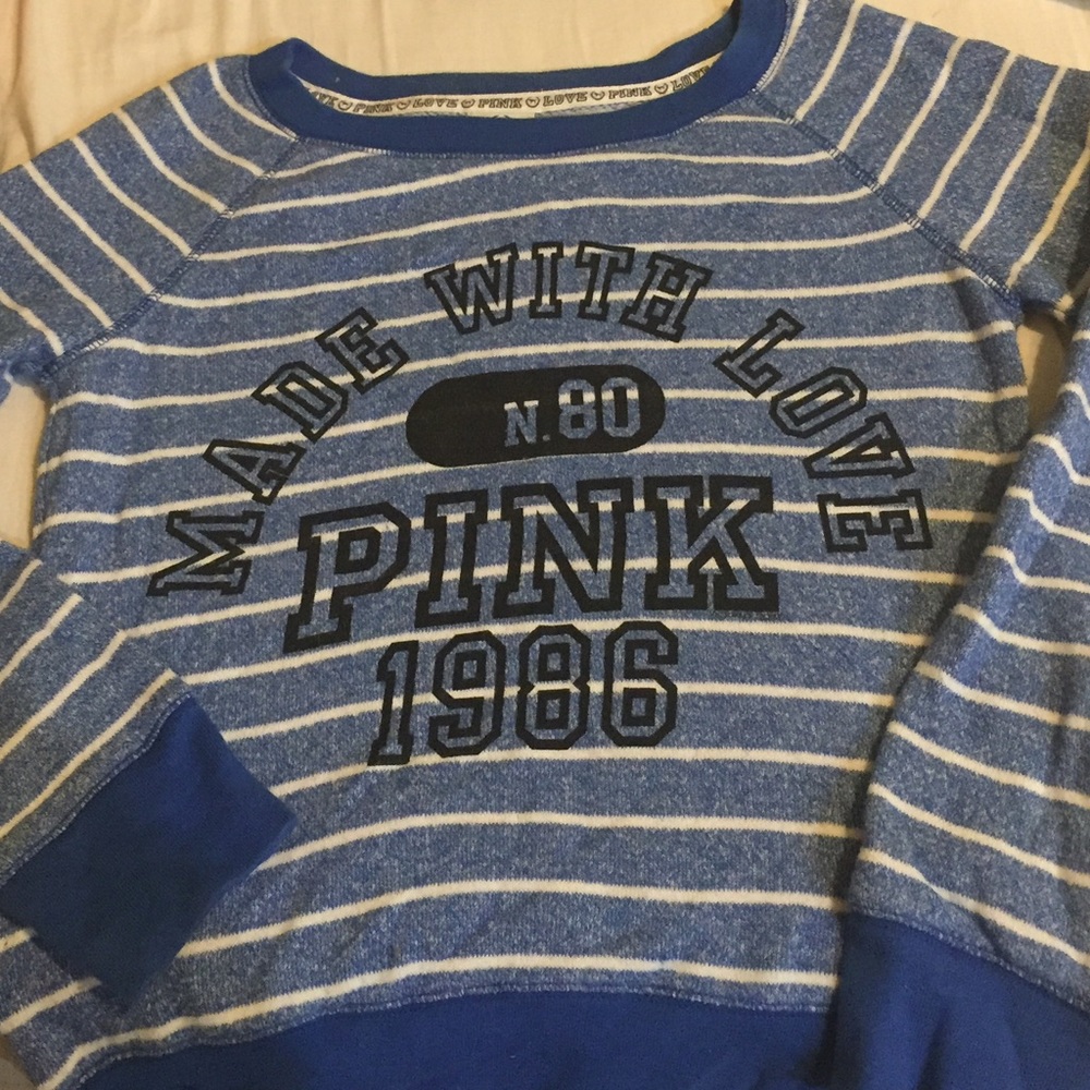 ❌SOLD❌Blue Victoria Secret PINK sweatshirt
