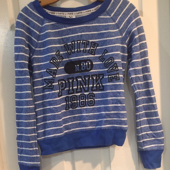 ❌SOLD❌Blue Victoria Secret PINK sweatshirt - Picture 2 of 4