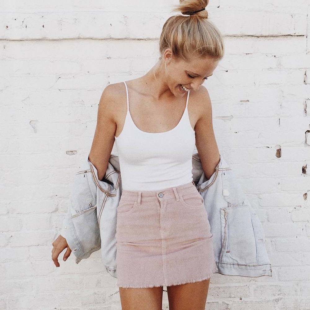 Brandy Melville Juliette Corduroy Skirt NWOT