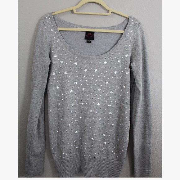 2b bebe Scoop neck sweater Grey - Picture 1 of 2