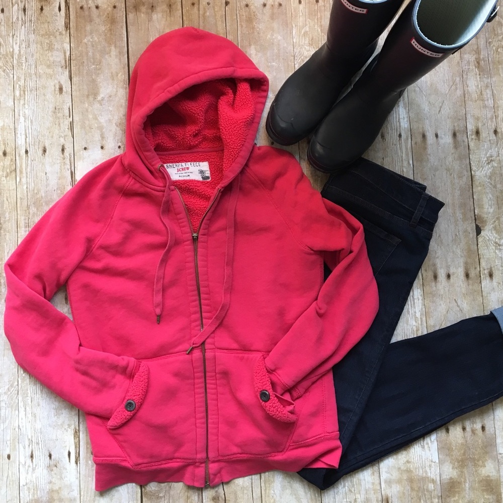 FRIDAY PRICE DROP🛍J.Crew Sherpa Fleece Hoodie