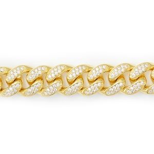 galleria of gold Accessories - 18mm Iced Out Cuban link chain galleria of gold Accessories - 18mm Iced Out Cuban link chain