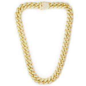 galleria of gold Accessories - 18mm Iced Out Cuban link chain galleria of gold Accessories - 18mm Iced Out Cuban link chain