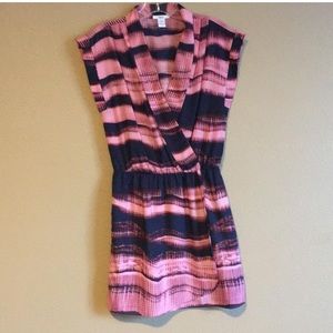 Bar III CAP-SLEEVE FIT & FLARE DRESS