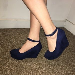 Wedge high heels