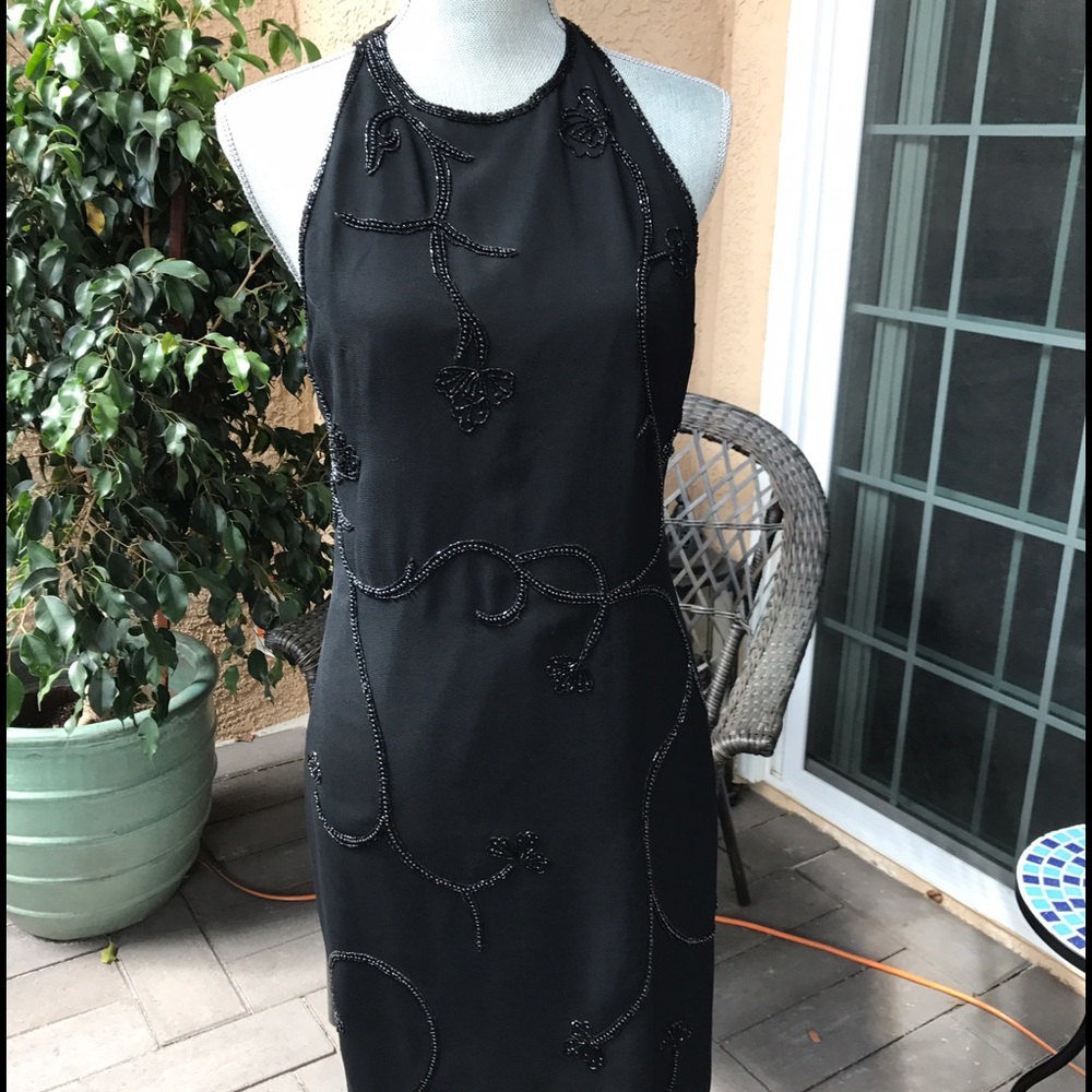 👜 SOLD Black Beaded Dress