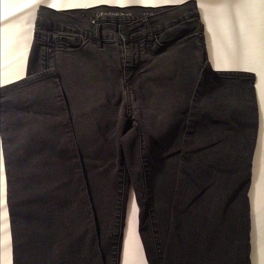 Black Calvin Klein skinny jeans