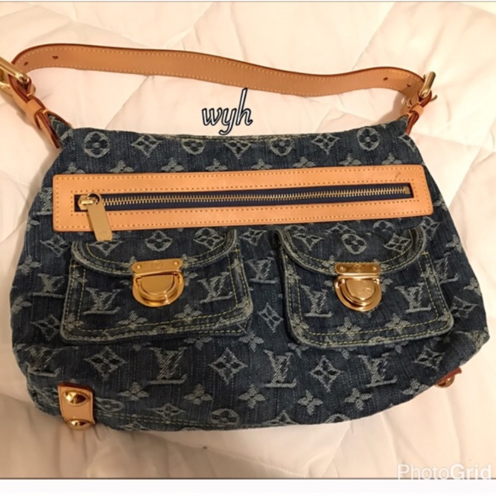 100% Authentic Louis Vuitton Denim Bag PM