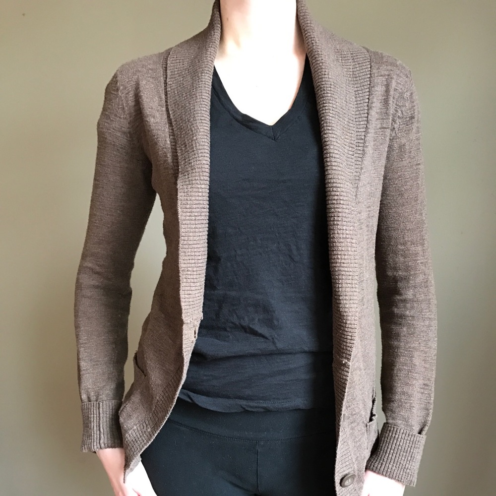 Brown Cocoon Open Cardigan