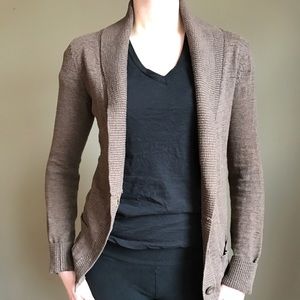 Brown Cocoon Open Cardigan