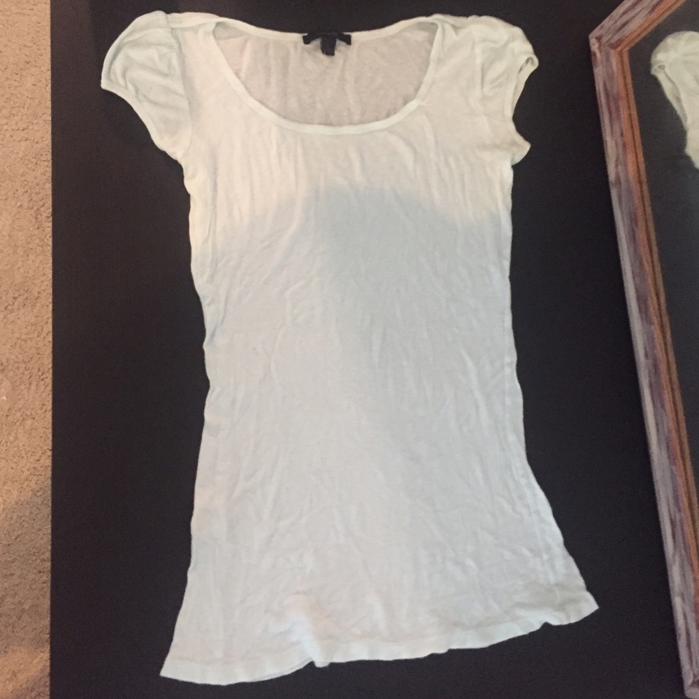 Sky blue lightweight long tee from express