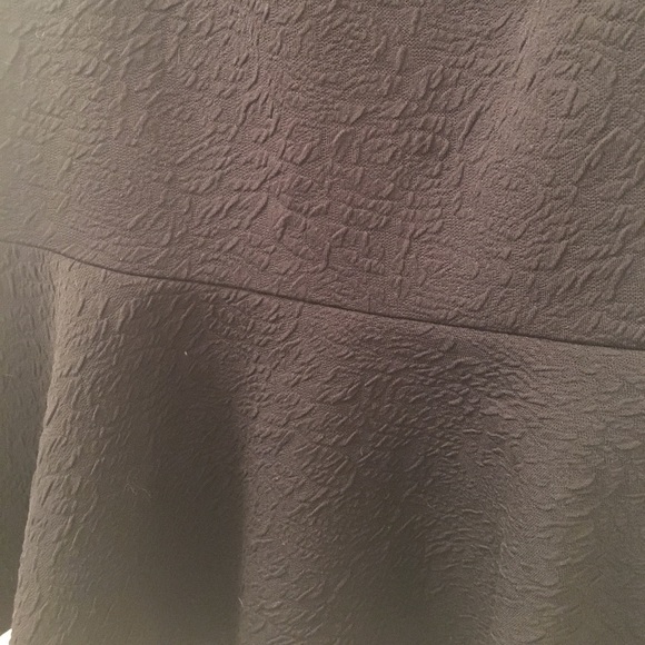 Black Peplum Top with Cut-Out Back - Picture 2 of 4