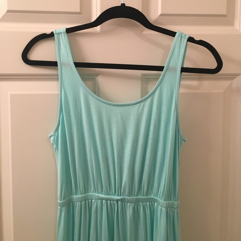 Teal Maxi Dress with Tie Back