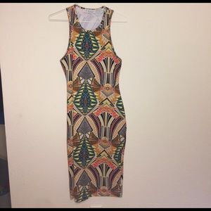 Tribal Print Mid-Length Dress
