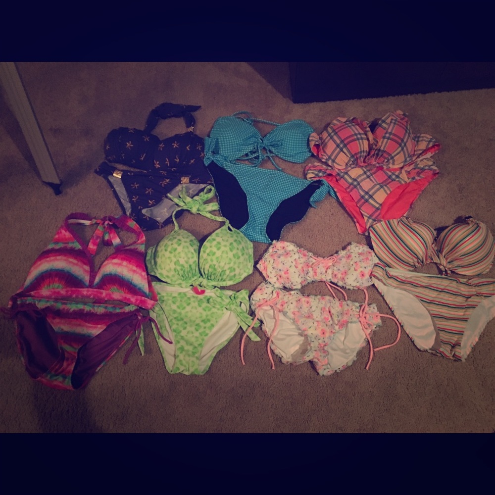 Lot of seven bikinis