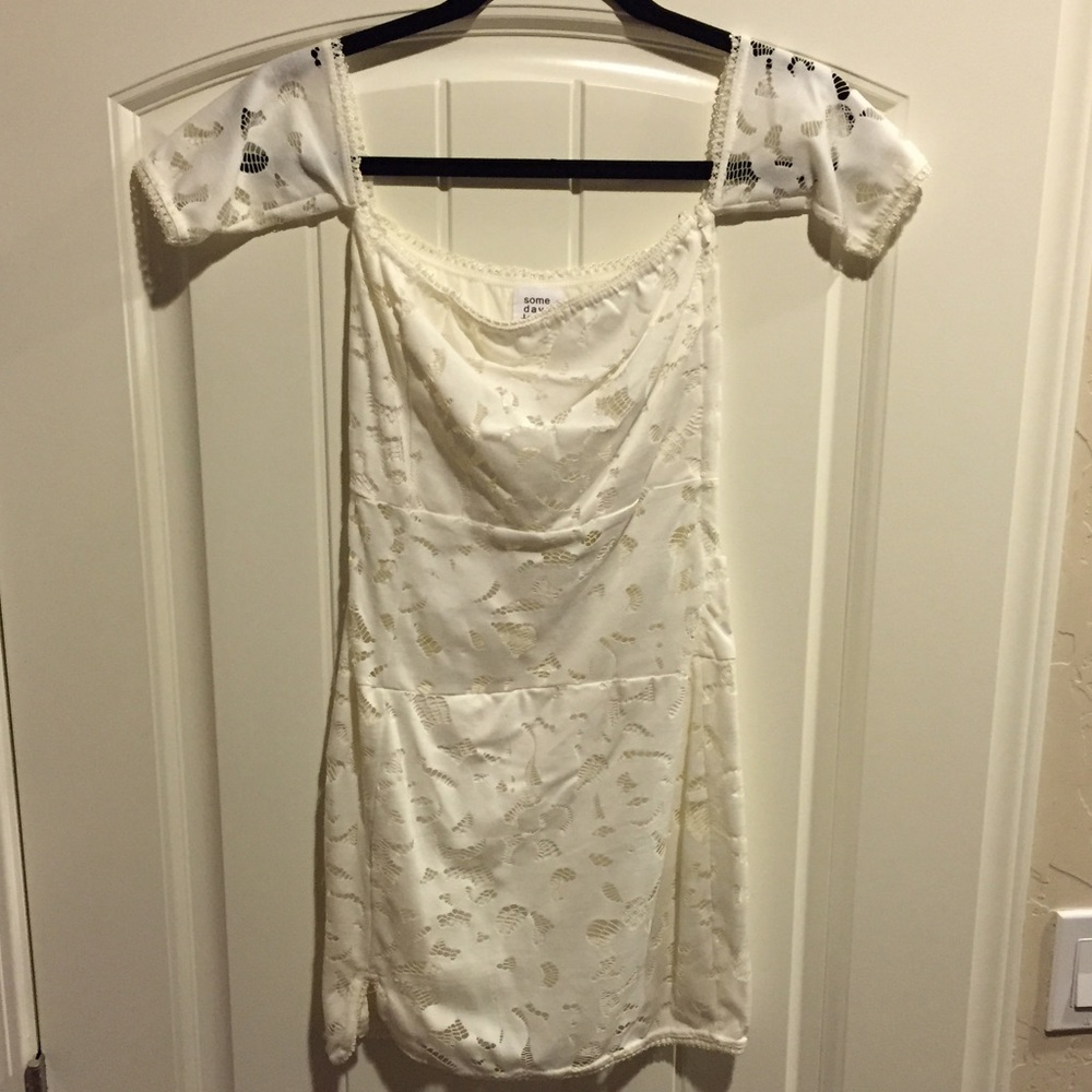Somedays lovin women's XS women's white dress