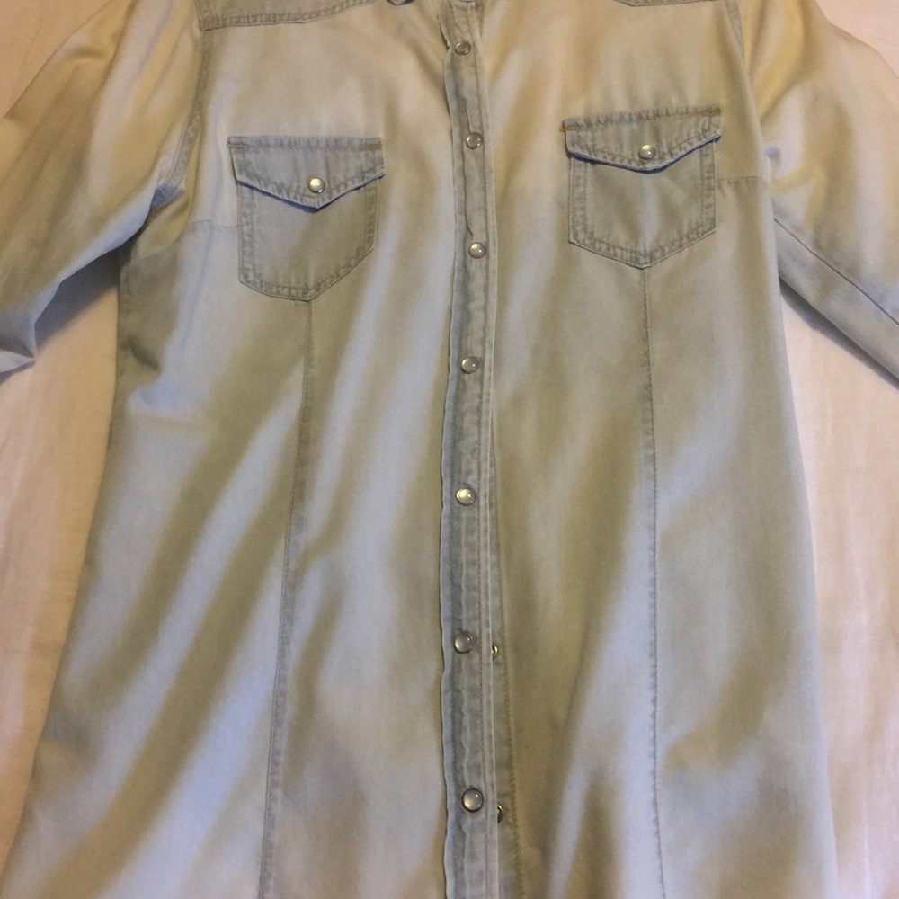 Light blue button-down