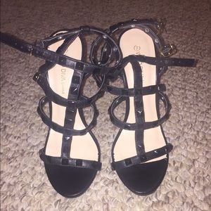 Black Studded Heels