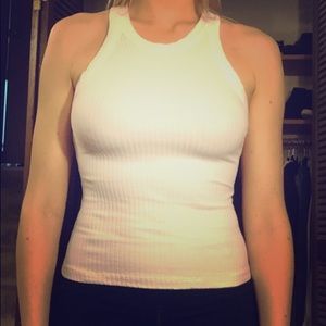 White high neck tank