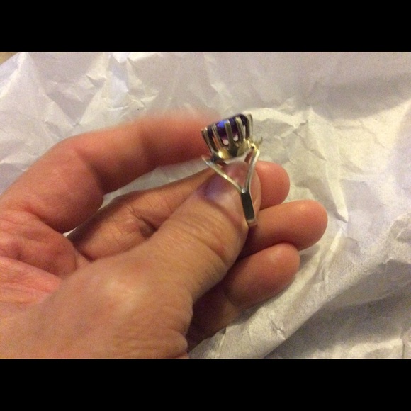 Sterling Silver Purple Stone - Picture 2 of 2