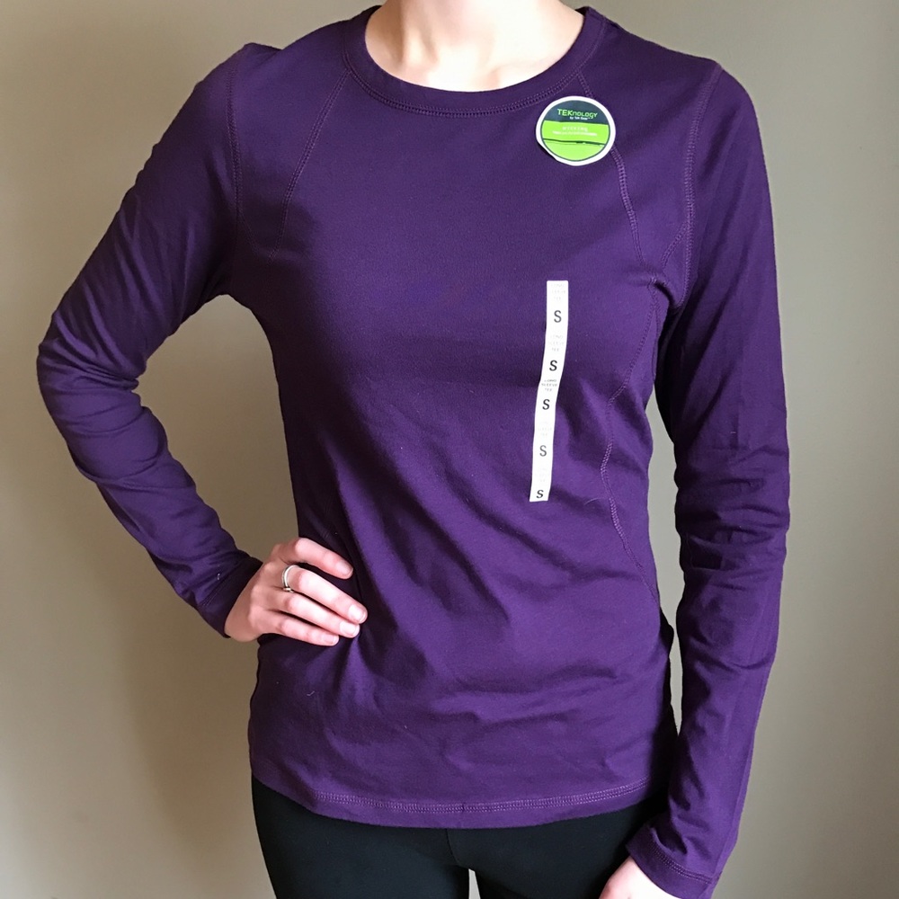 Purple Athletic Long Sleeve Tee