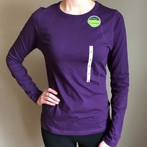Purple Athletic Long Sleeve Tee