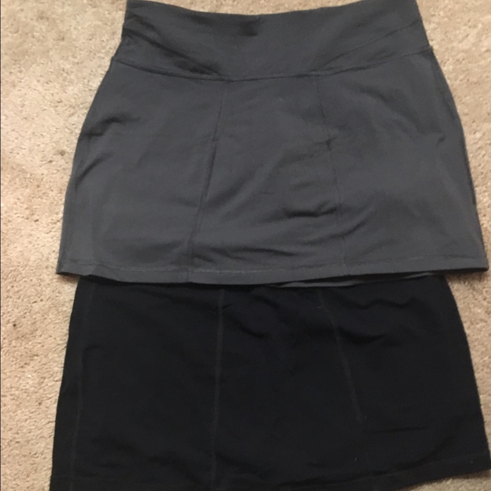 Two yoga skorts  - black & gray